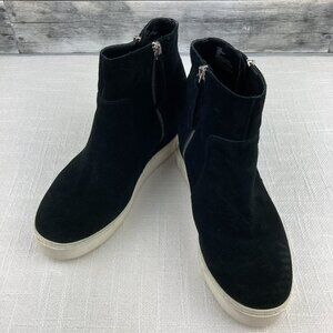 Steve Madden Saidi Black Suede High Top Platform Sneaker Bootie Shoes - Women 10